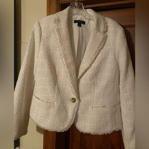 Ann Taylor 12P white with pockets